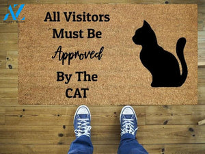 All visitors must be approved by the cat doormat, Funny doormat, Coco doormat, Coir doormat, Welcome doormat, Door mat, Cat door mat, Cat