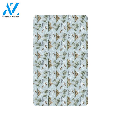 Aloha Hawaii island Design Themed Print Rubber Doormat
