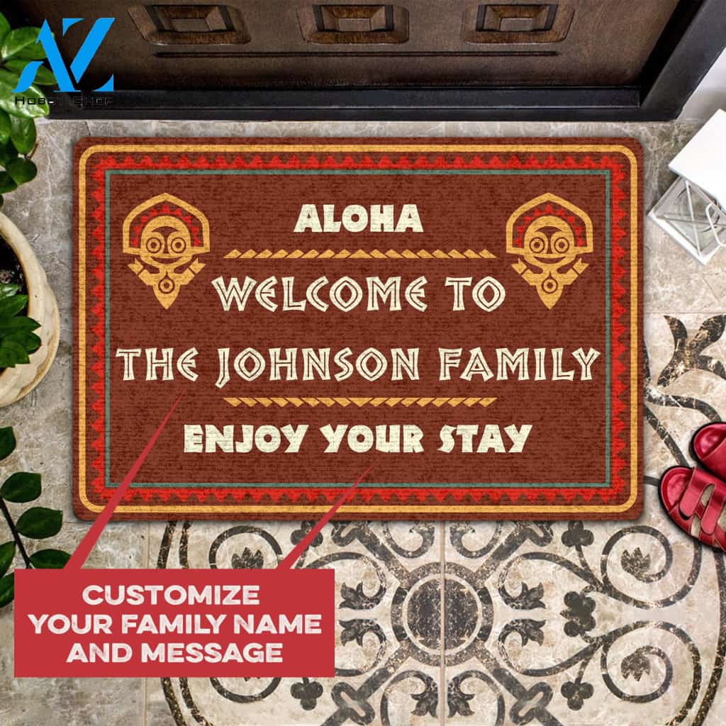 Aloha Welcome To My House Personalized Doormat | Welcome Mat | House Warming Gift