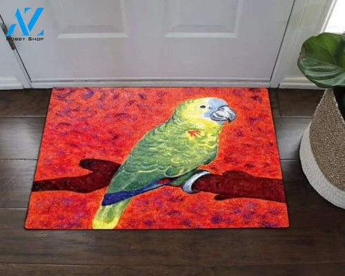 Alone Parrot On Tree Doormat Funny Welcome Mat Housewarming Gift Home Decor Funny Doormat Gift For Friend