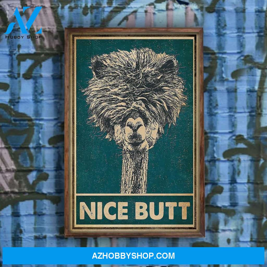 Alpaca Lovers Nice Butt Canvas And Poster, Wall Decor Visual Art
