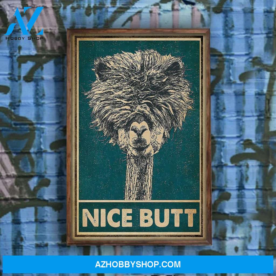 Alpaca Lovers Nice Butt Canvas And Poster, Wall Decor Visual Art