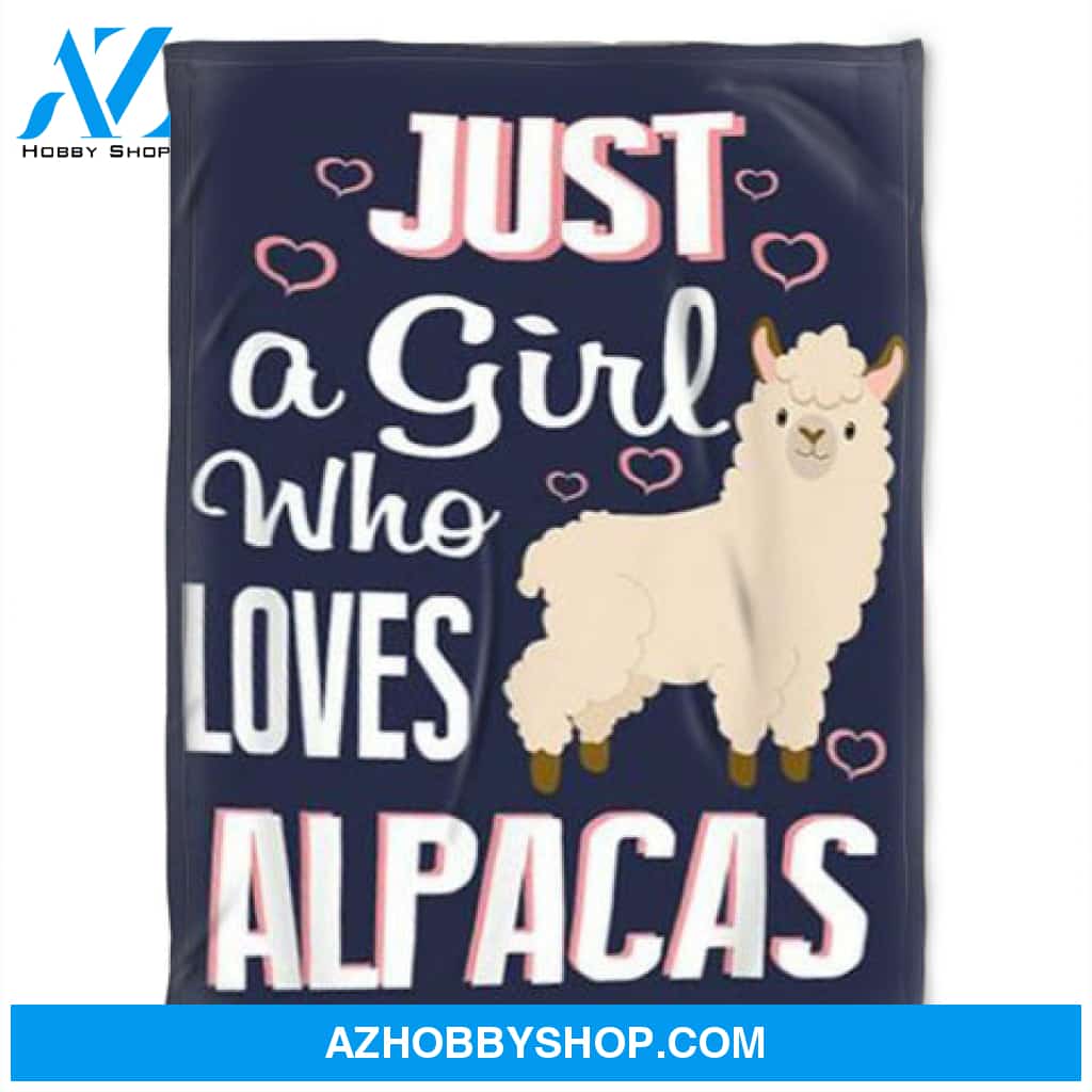 Alpacas Blanket. To My Girlfriend, Just A Girl Who Loves. Gift For Girlfriend Family 