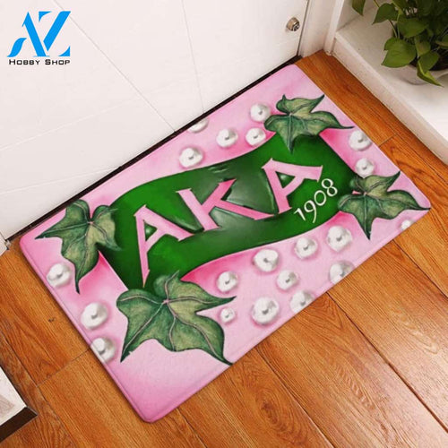 Alpha Kappa Alpha 1908 Ivy Leaf and Pearl Doormat