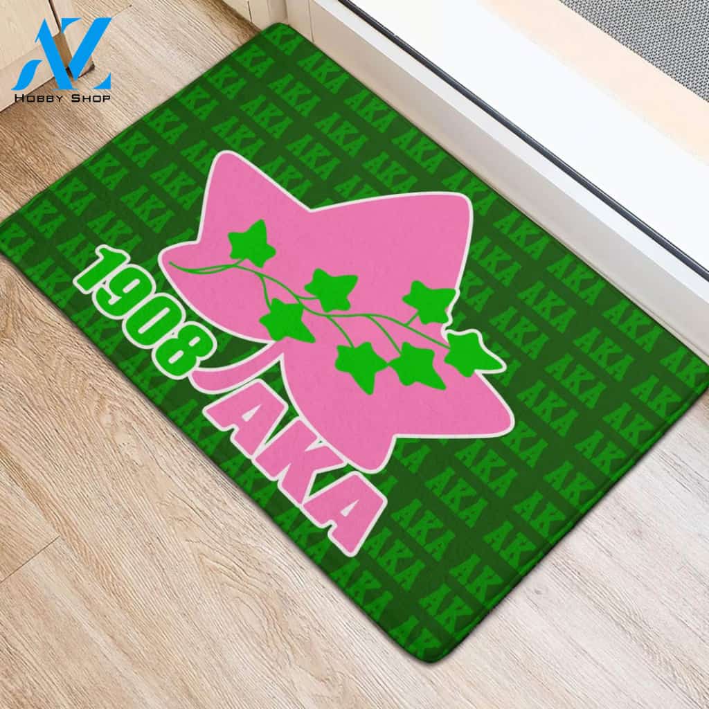 Alpha Kappa Alpha 1908 Ivy Leaves Doormat