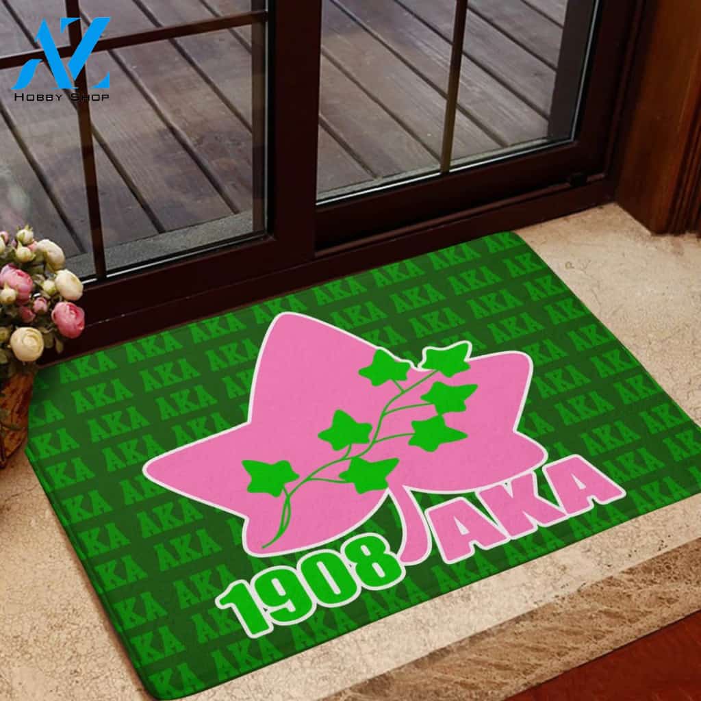 Alpha Kappa Alpha 1908 Ivy Leaves Doormat