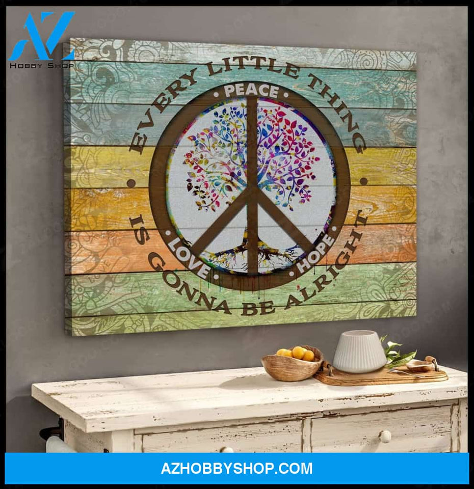 Alright Hippie Wall Art Canvas, Wall Decor Visual Art