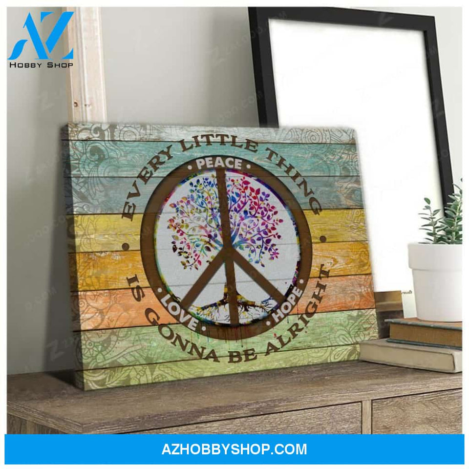 Alright Hippie Wall Art Canvas