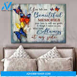 Zalooo Always At My Side Butterfly Wall Art Canvas