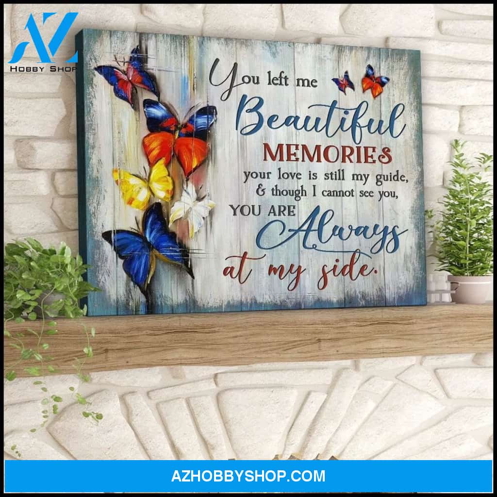 Always At My Side Butterfly Wall Art Canvas, Wall Decor Visual Art