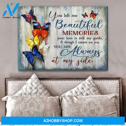 Always At My Side Butterfly Wall Art Canvas, Wall Decor Visual Art