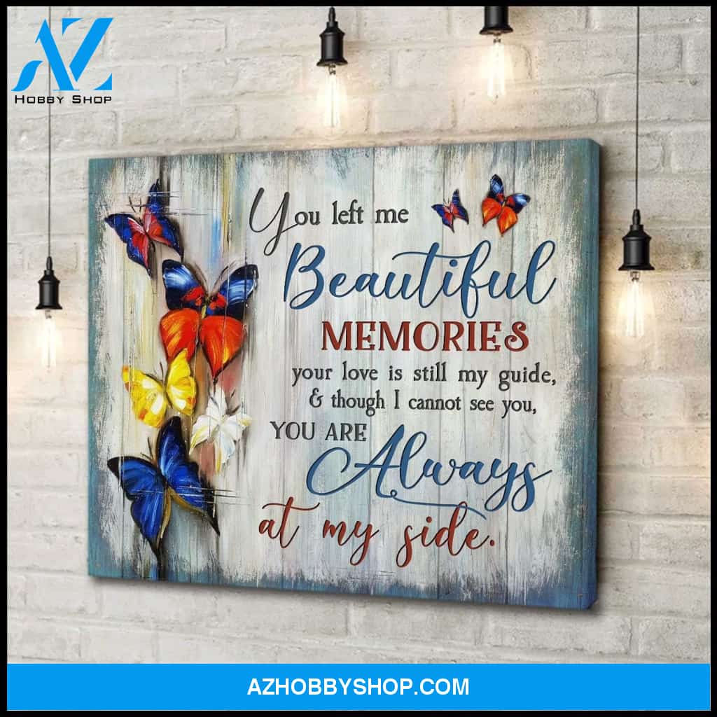 Always At My Side Butterfly Wall Art Canvas, Wall Decor Visual Art