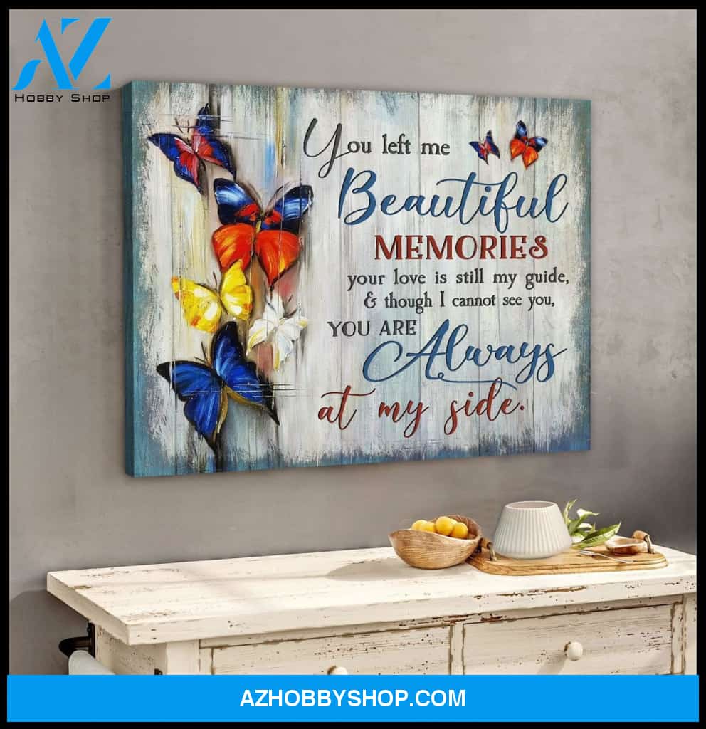 Always At My Side Butterfly Wall Art Canvas, Wall Decor Visual Art
