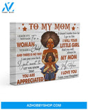 Always Be My Hero Black Woman Superhero Daughter Gift For Mama Matte Canvas