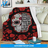 Always Chingona Latina Women Blanket Rose Skull Blanket Gift For Girls Family Birrthday Gift Home Decor Bedding Couch Sofa Soft And Comfy Cozy