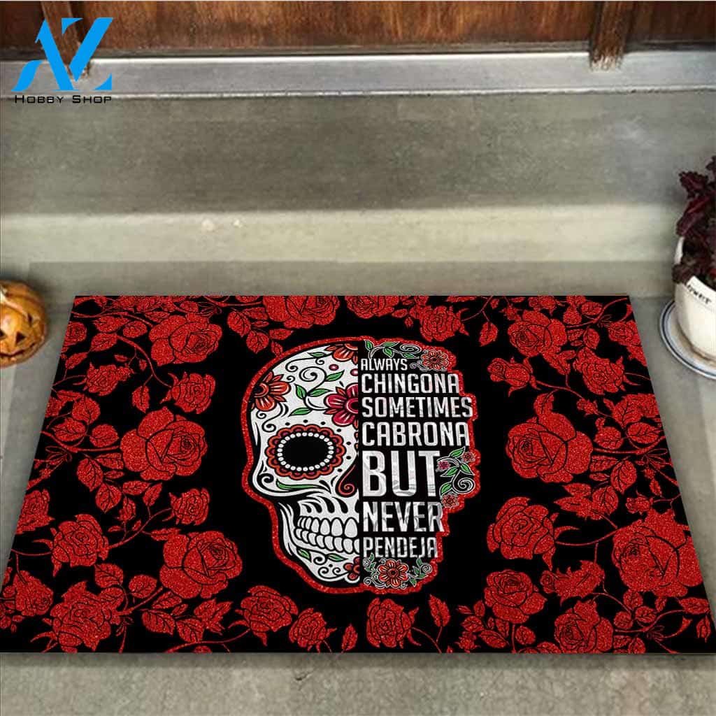 Always Chingona Latina Women Doormat Indoor And Outdoor Doormat Warm House Gift Welcome Mat Gift For Family Friend Halloween's Day