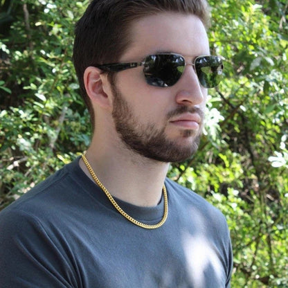 To My Man Necklace - Your Presence Makes Me Feel So Rich and Complete  cuban Link Chain Necklace LX019G