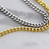 To My Son Necklace Gift - Take pride in how far you've come Take the risk that scares you Love with your whole self Cuban Link Chain Necklace From Mom, Dad LX028D
