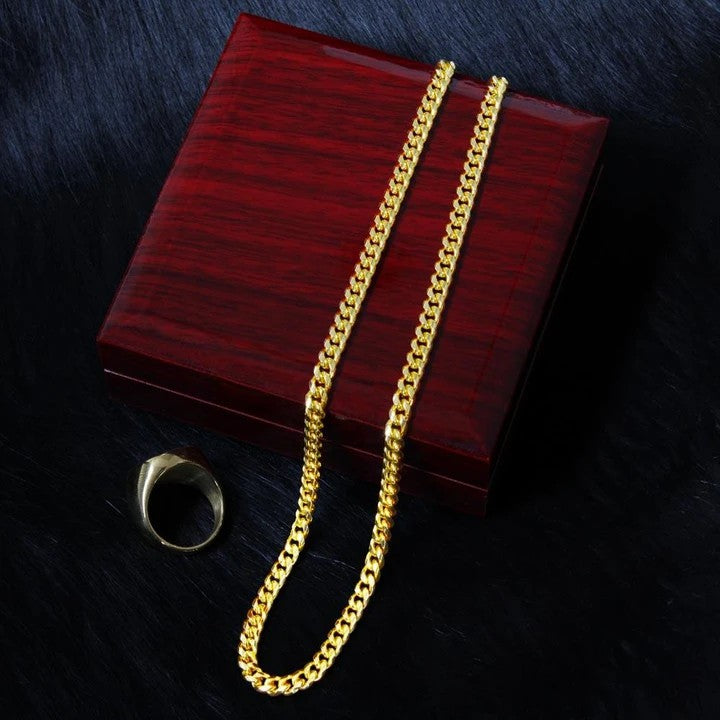 To my Son Necklace From Mom - Always keep me in your heart Love , Mom Cuban Link Chain Necklace LX062G