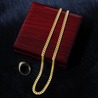 To My Son Lion Necklace - Always remember You are Braver Than You Believe Merry Christmas Cuban Link Chain Necklace LX342P