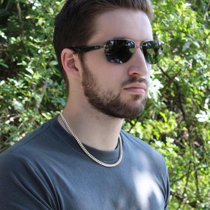 To My Man Necklace Gift I just want to be your Last Everything - Forever Love Message Cuban Link Chain Necklace LX345G