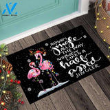 Always Jingle All The Way Flamingo Doormat