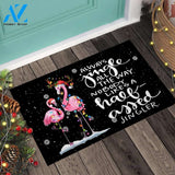 Always Jingle All The Way Flamingo Doormat | Welcome Mat | House Warming Gift