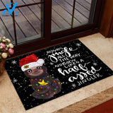 Always Jingle All The Way Sloth Doormat Welcome Mat House Warming Gift Home Decor Funny Doormat Gift Idea