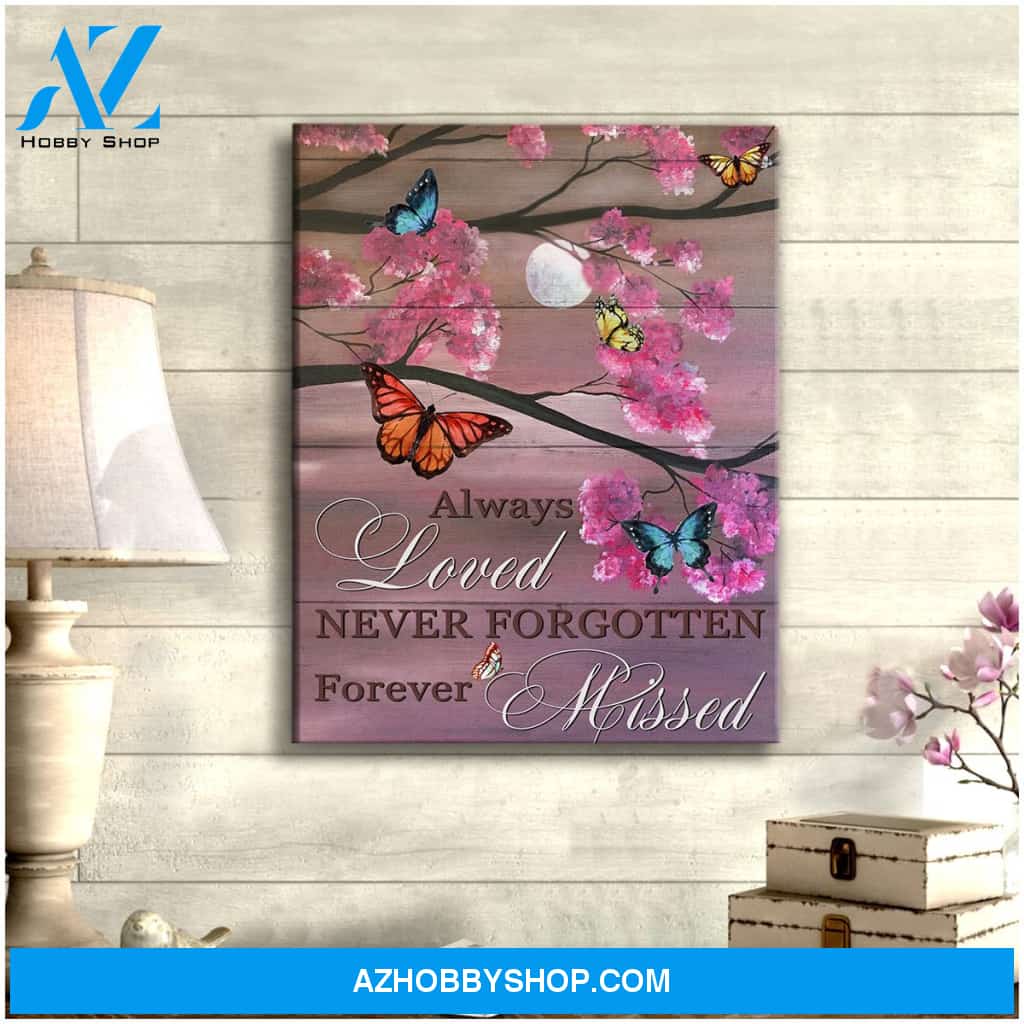 Eviral Store Always Loved Butterfly Canvas Wall Art Decor – Butterfly Canvas Print Wall Art