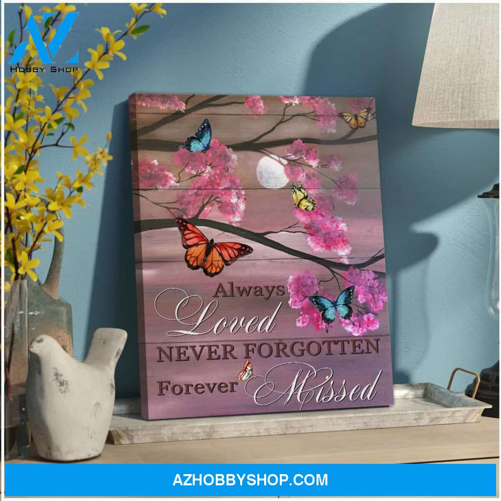 Always Loved Butterfly Canvas Wall Art Decor, Wall Decor Visual Art