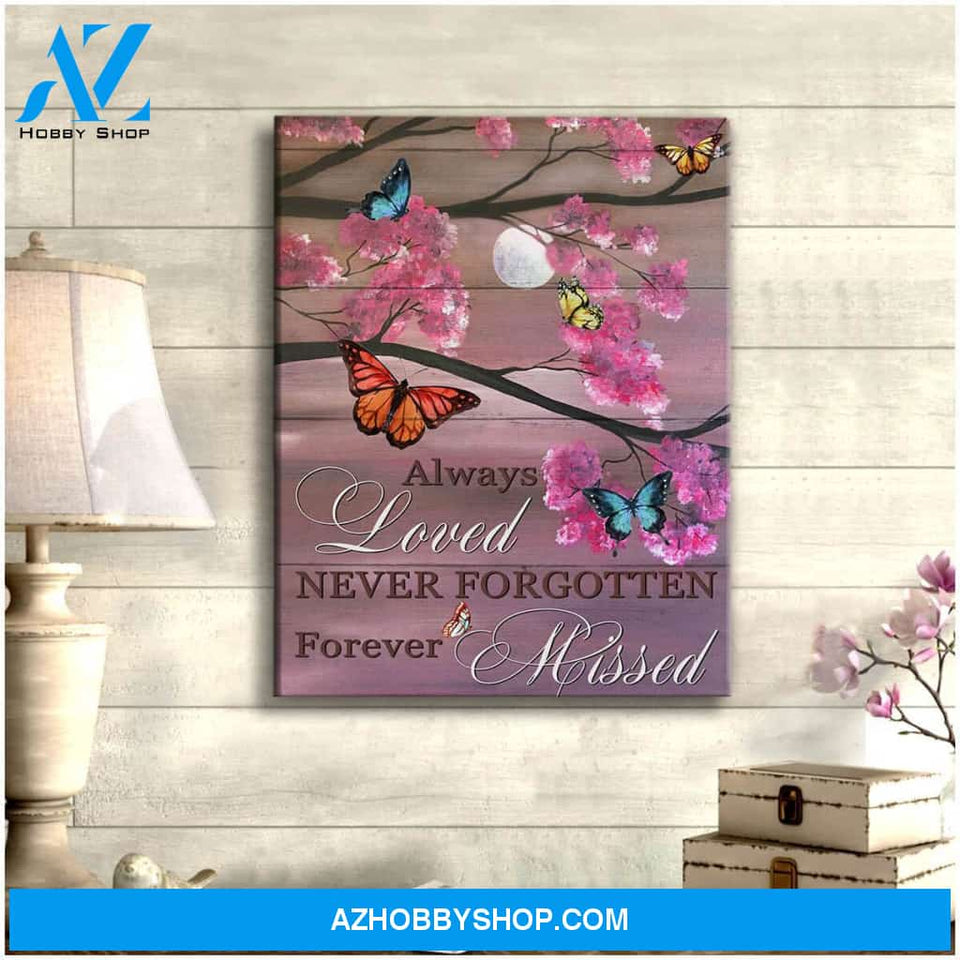 Always Loved Butterfly Canvas Wall Art Decor, Wall Decor Visual Art