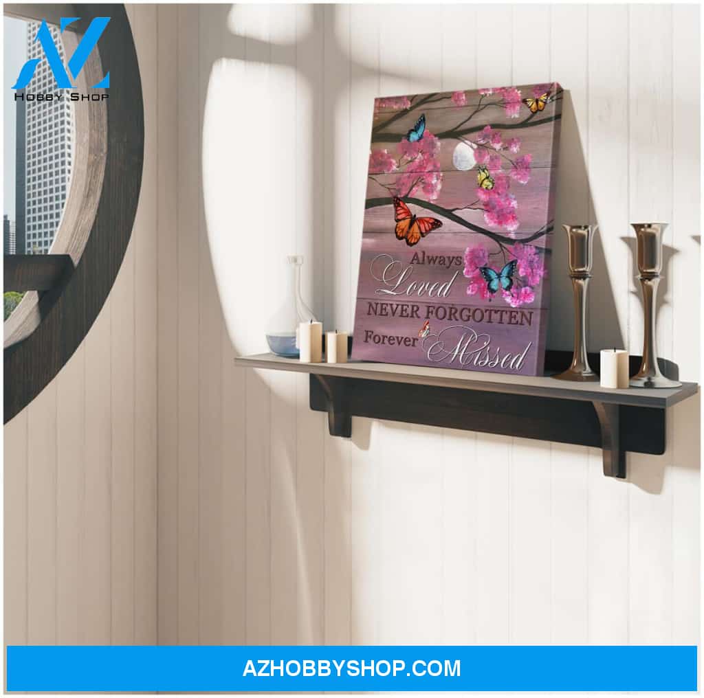 Always Loved Butterfly Canvas Wall Art Decor, Wall Decor Visual Art