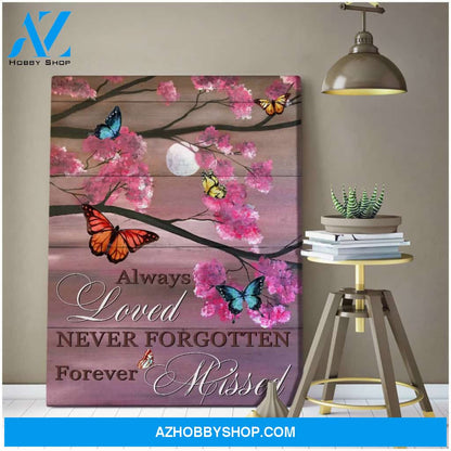 Always Loved Butterfly Canvas Wall Art Decor, Wall Decor Visual Art