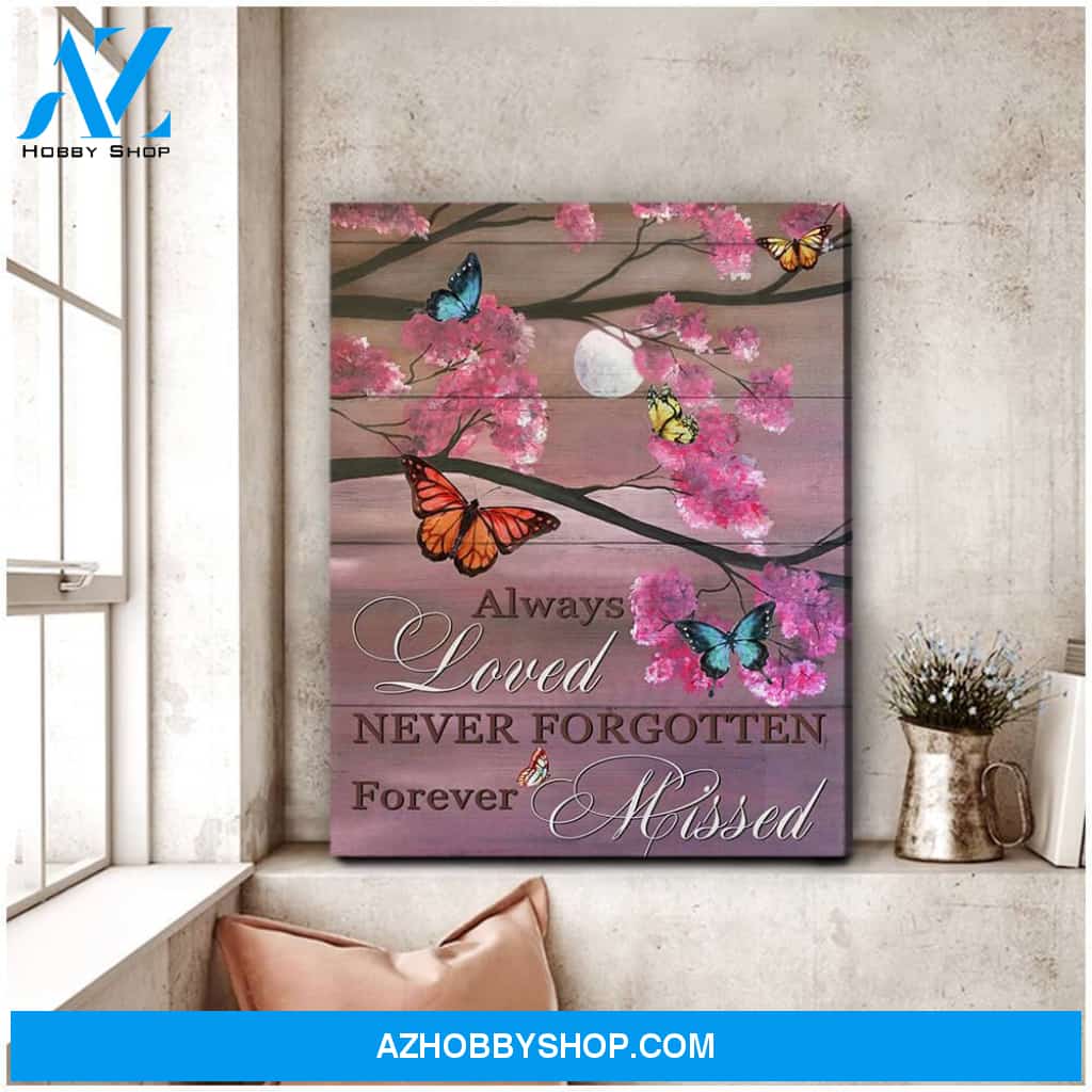 Always Loved Butterfly Canvas Wall Art Decor, Wall Decor Visual Art