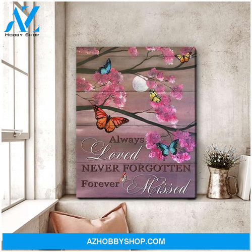 Eviral Store Always Loved Butterfly Canvas Wall Art Decor – Butterfly Canvas Print Wall Art