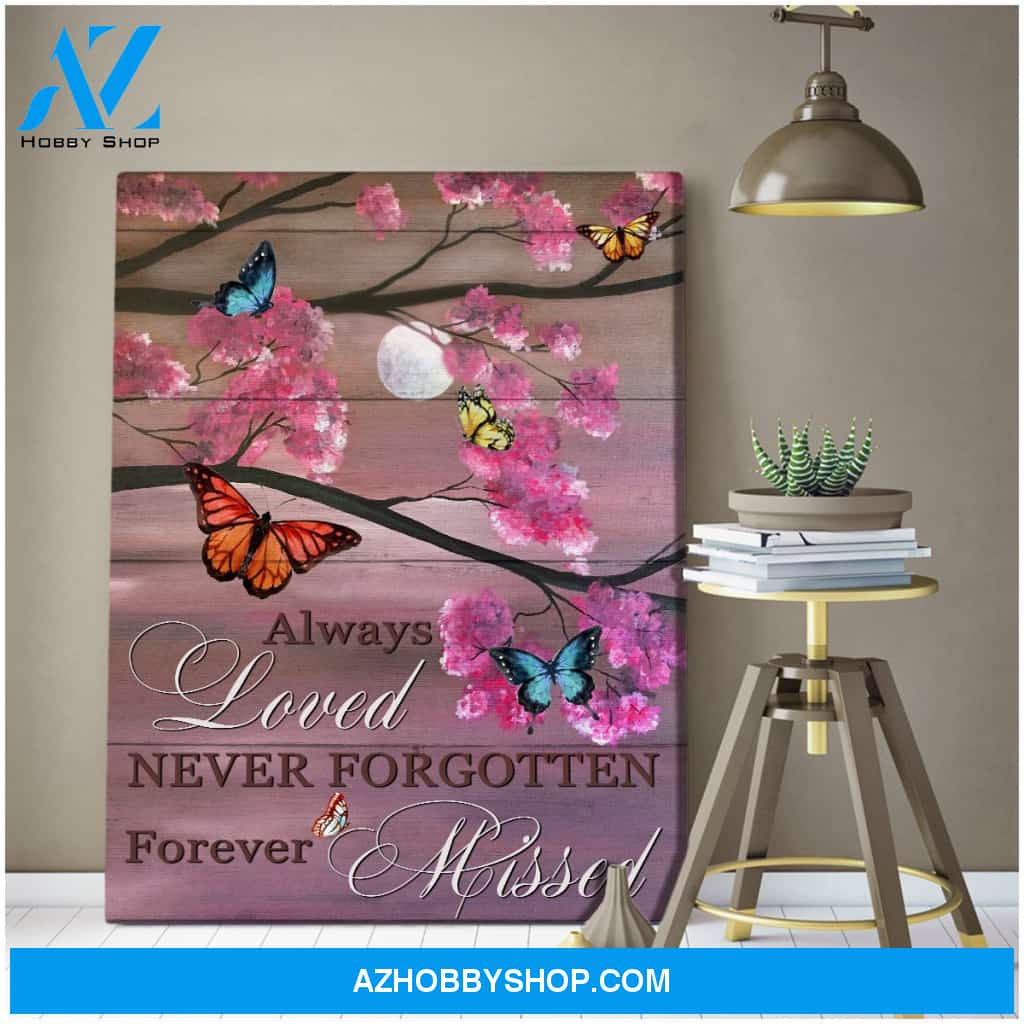 Eviral Store Always Loved Butterfly Canvas Wall Art Decor – Butterfly Canvas Print Wall Art