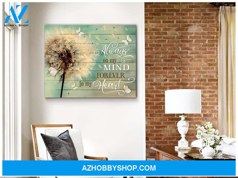 Zalooo Always On My Mind Butterfly Canvas Wall Art Decor