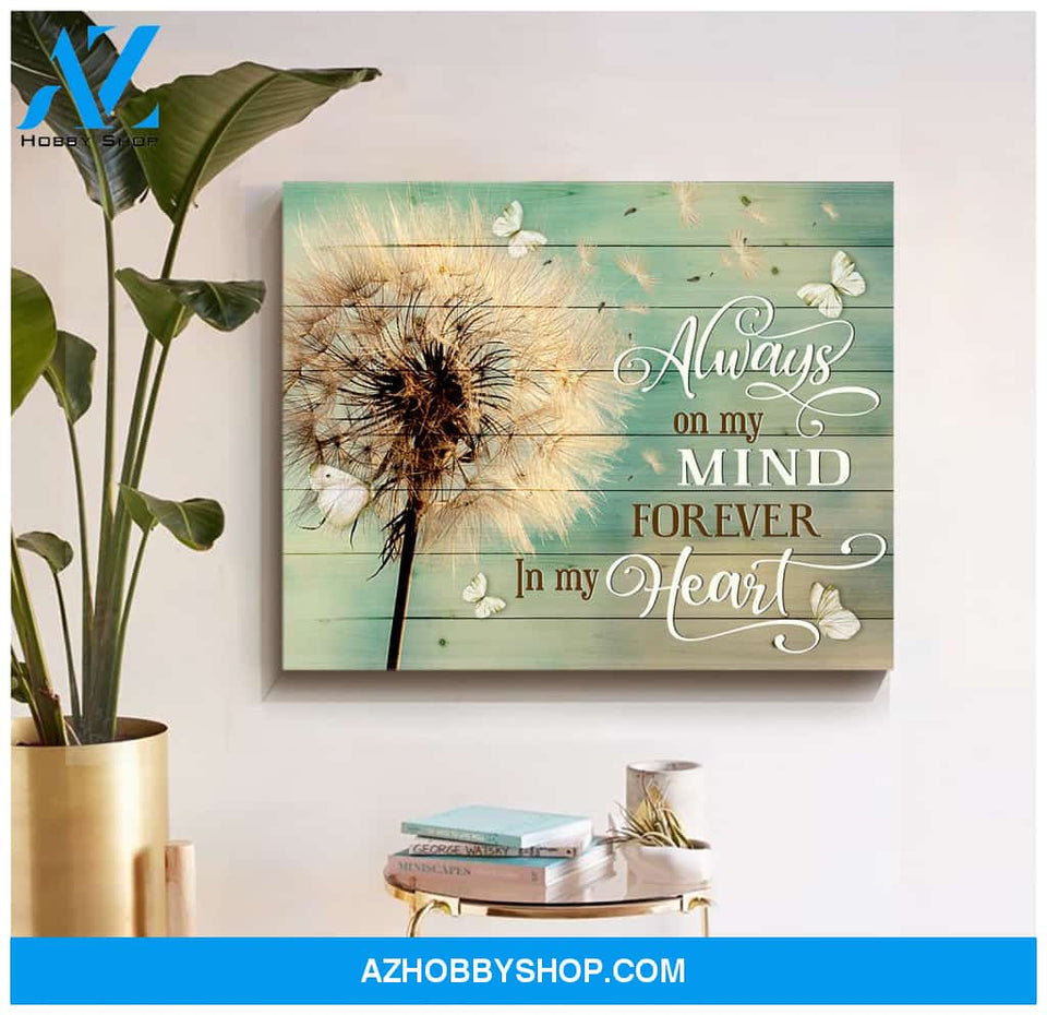 Zalooo Always On My Mind Butterfly Canvas Wall Art Decor