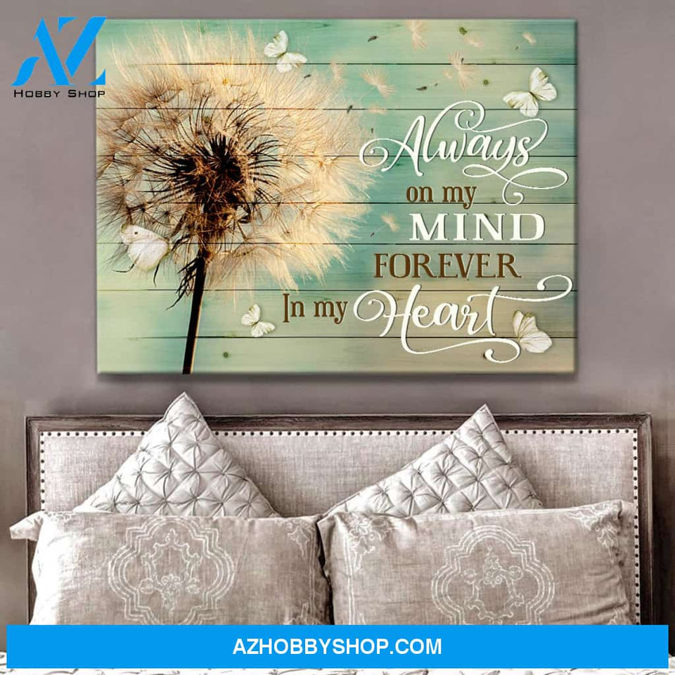 Zalooo Always On My Mind Butterfly Canvas Wall Art Decor