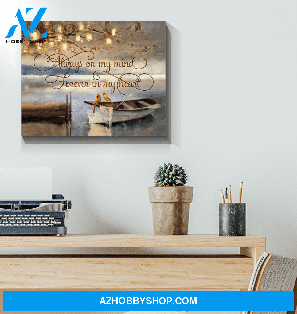 Always On My Mind Cardinal Wall Art Canvas, Wall Decor Visual Art