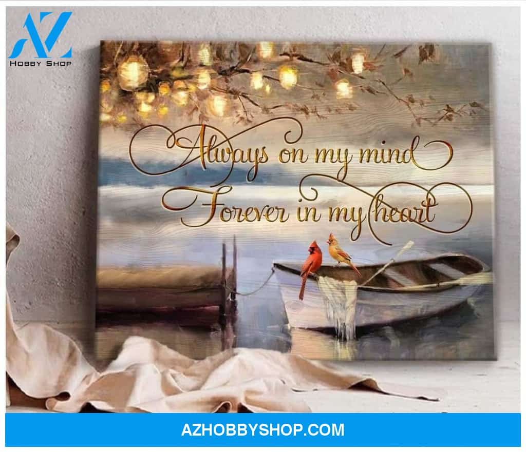 Always On My Mind Cardinal Wall Art Canvas, Wall Decor Visual Art
