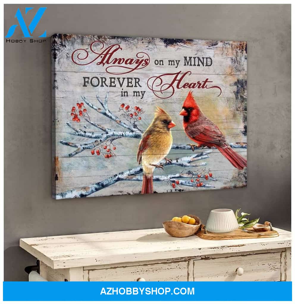 Always On My Mind Cardinal Wall Art Canvas