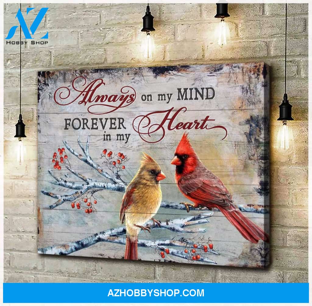 Always On My Mind Cardinal Wall Art Canvas