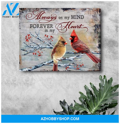 Always On My Mind Cardinal Wall Art Canvas