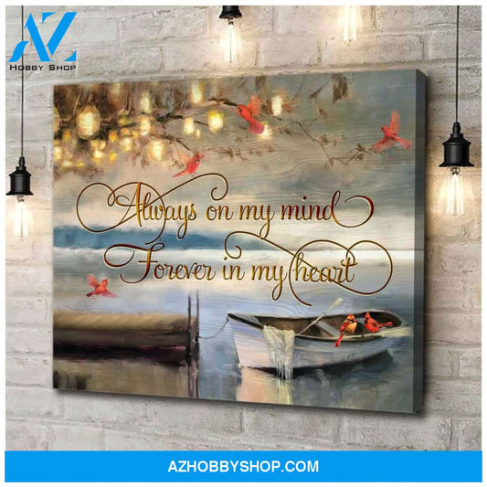 Always On My Mind Cardinal Wall Art Canvas, Wall Decor Visual Art
