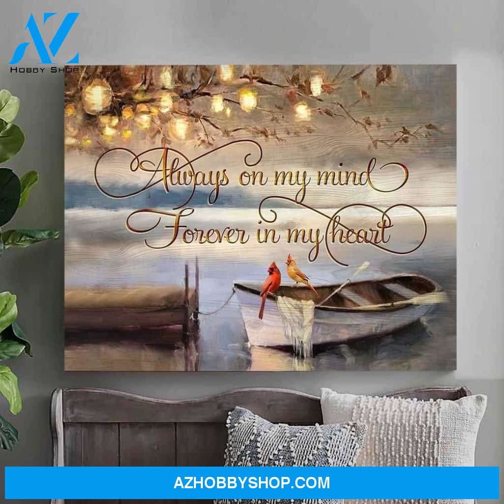 Always On My Mind Cardinal Wall Art Canvas, Wall Decor Visual Art