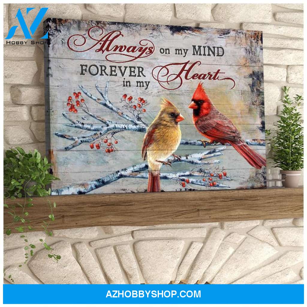 Always On My Mind Cardinal Wall Art Canvas