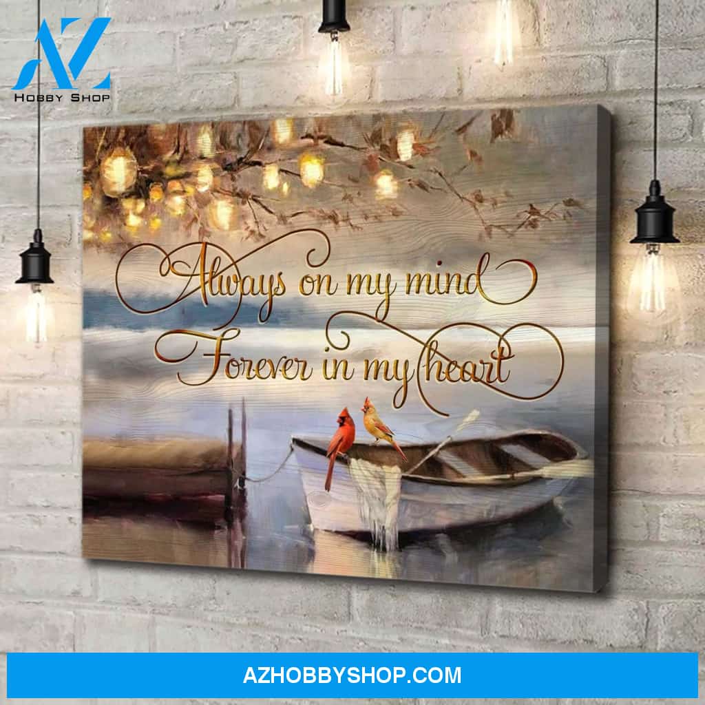 Always On My Mind Cardinal Wall Art Canvas, Wall Decor Visual Art