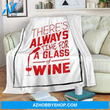 Always Time For A Glass Of Wine Premium Blanket - Wine Bestseller