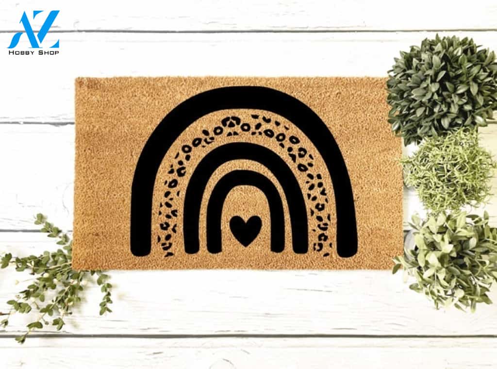 Amaizng Cute Rainbow Doormat Indoor and Outdoor Doormat Welcome Mat House Warming Gift Home Decor Funny Doormat Gift Idea
